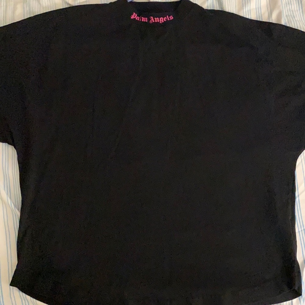 Palm Angles Black Double Logo tee